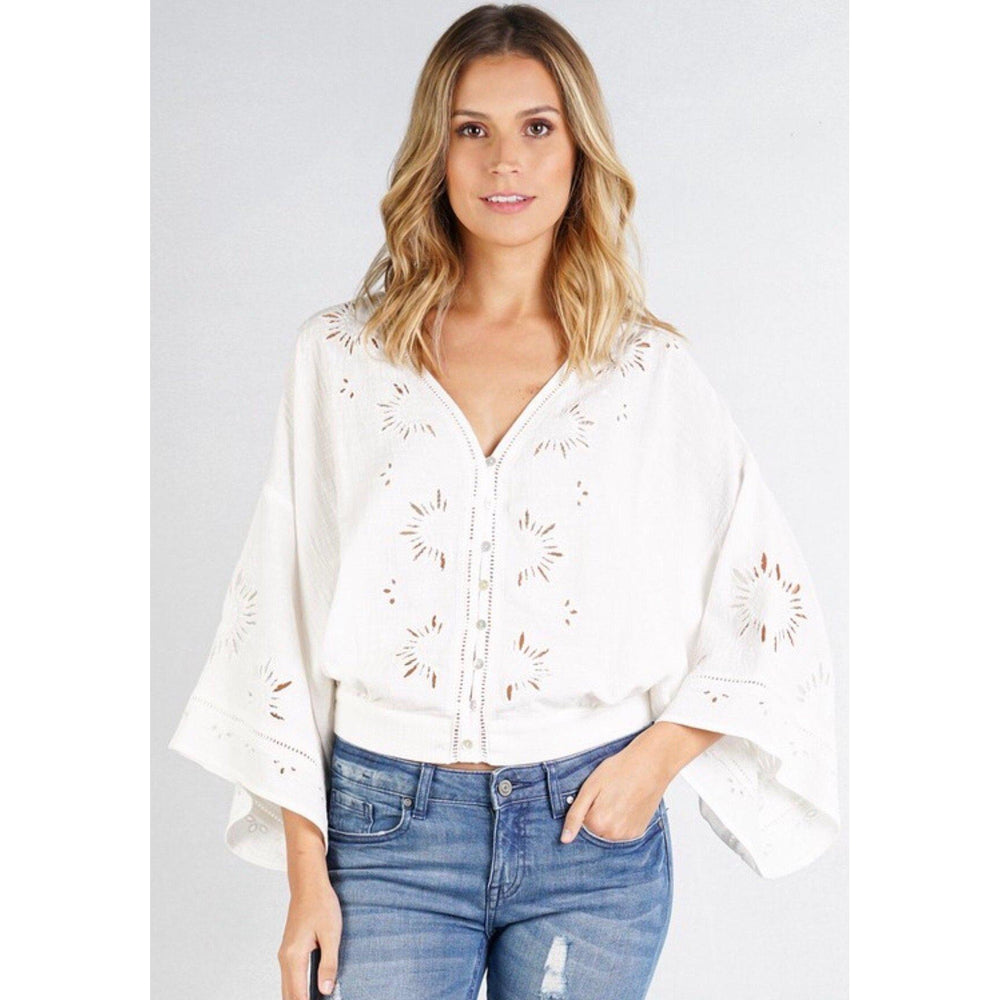 Eden Lifestyle, Women - Shirts & Tops,  Eyelet Evelyn Top