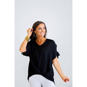 Eden Lifestyle Boutique, Women - Shirts & Tops,  Bianca Tie Sleeve Top