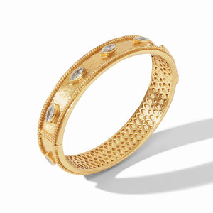 Julie Vos Monaco Hinge Bangle Gold Cubic Zirconia - Eden Lifestyle