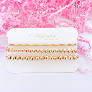 Not So Basic Gold Beaded Bracelet Set - Eden Lifestyle
