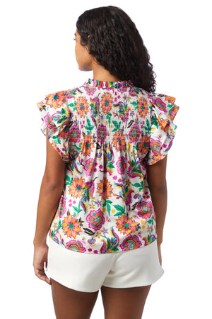Layla Top Floral Festive - Eden Lifestyle