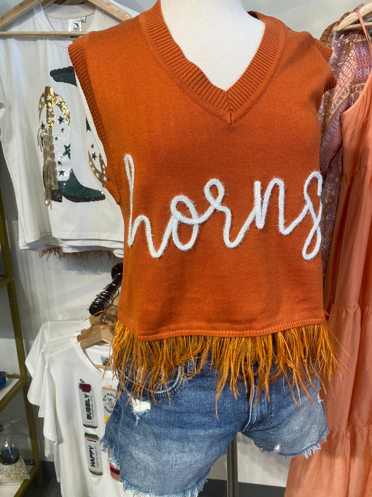 Horns Feather Sweater Tank - Eden Lifestyle