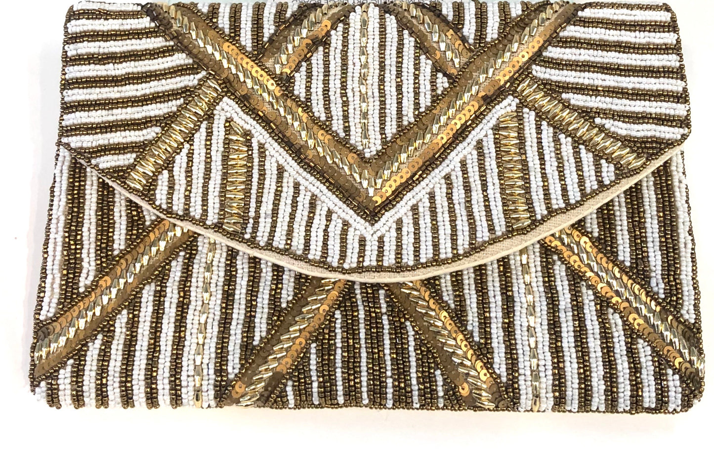 Eden Lifestyle, Accessories - Handbags,  Gold Beaded Clutch