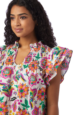 Layla Top Floral Festive - Eden Lifestyle