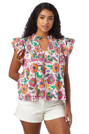 Layla Top Floral Festive - Eden Lifestyle