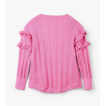 Hatley, Girl - Sweaters,  Hatley Pink Ruffle Cardigan