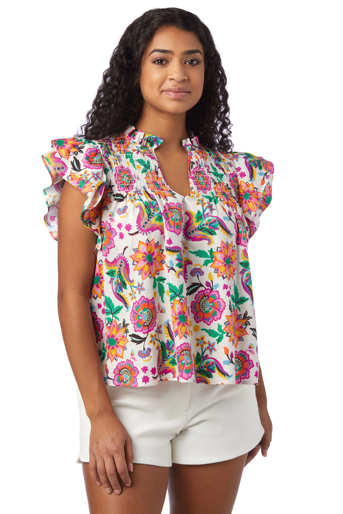 Layla Top Floral Festive - Eden Lifestyle