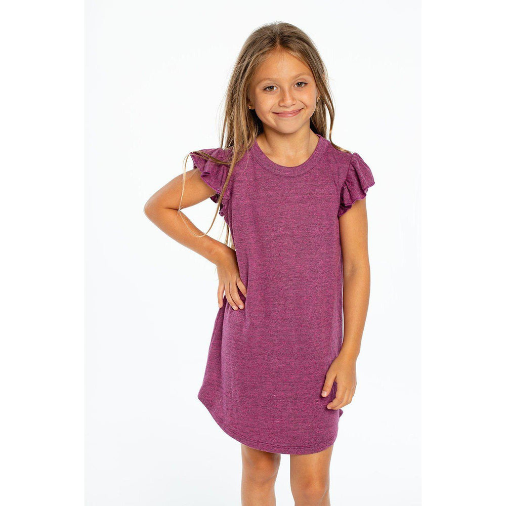 Chaser, Girl - Dresses,  Chaser Girls Triblend Flutter Sleeve Dress