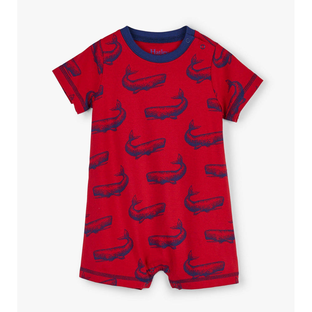 Hatley, Baby Boy Apparel - Rompers,  Hatley Whale Pod Baby Romper