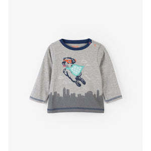 Hatley, Baby Boy Apparel - Tees,  Hatley Super Pup Long Sleeve Baby Tee