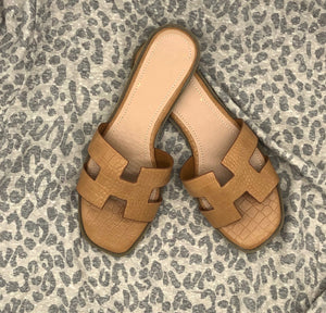 Eden Lifestyle, Shoes - Women,  Camel H Slides