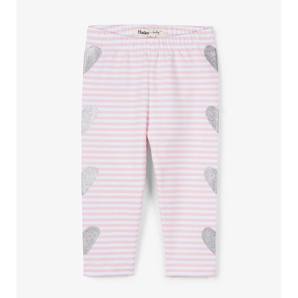 Hatley, Baby Girl Apparel - Leggings,  Hatley Shimmer Hearts Baby Leggings