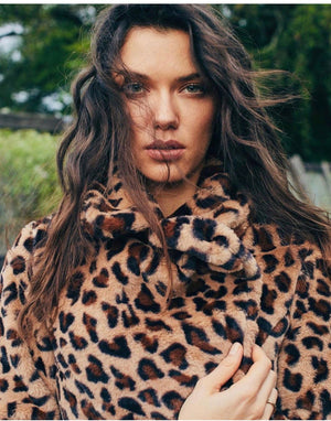 Elan International, Women - Outerwear,  Leopard Fur Coat