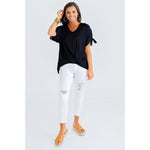 Eden Lifestyle Boutique, Women - Shirts & Tops,  Bianca Tie Sleeve Top