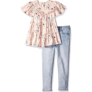 Jessica Simpson, Baby Girl Apparel - Outfit Sets,  Jessica Simpson Peach Constellation Girls Set