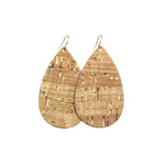 Hue & Hyde, Accessories - Jewelry,  Gold Cork Leather Earrings