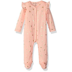 Jessica Simpson, Baby Girl Apparel - One-Pieces,  Jessica Simpson Baby Tropical Peach Footie