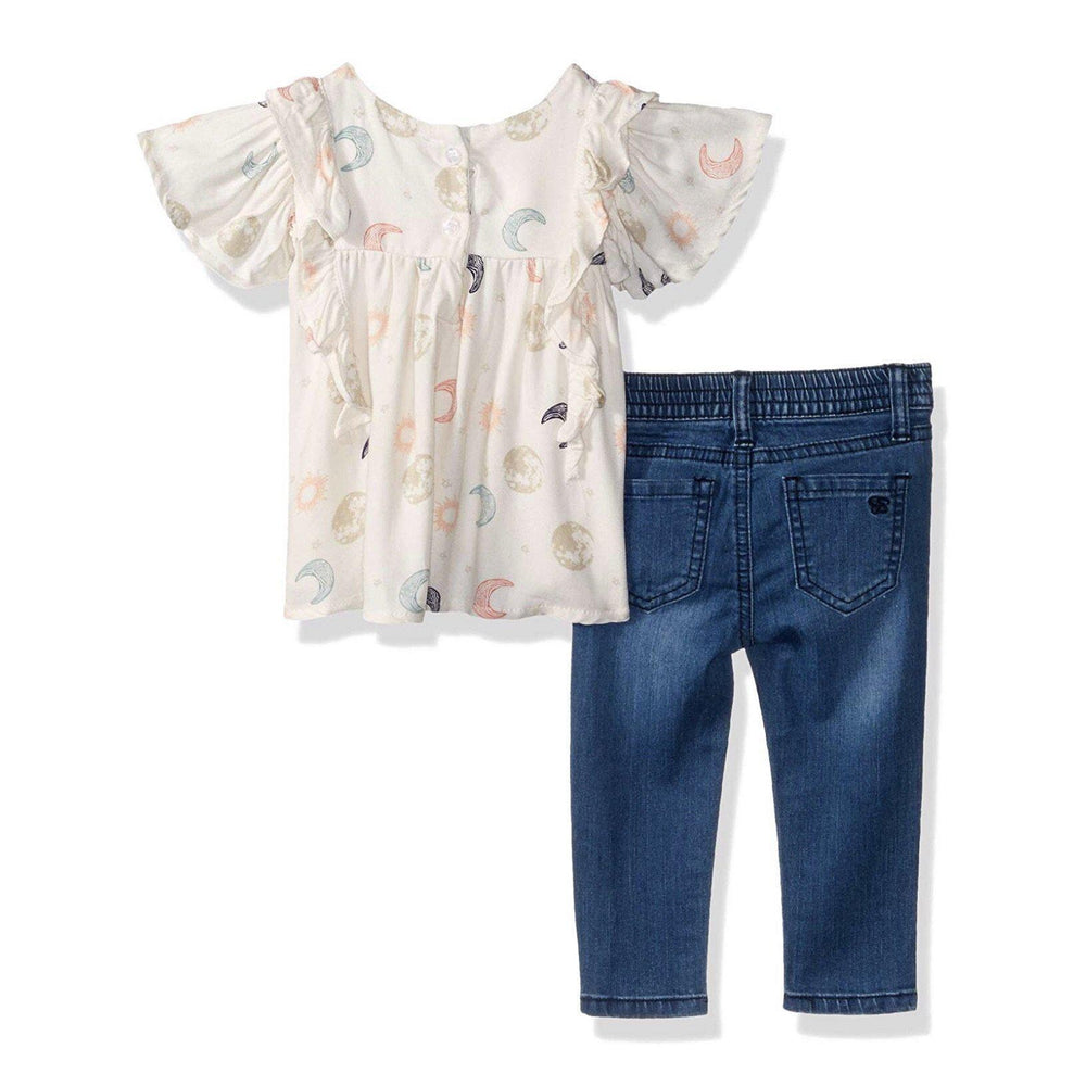 Jessica Simpson, Baby Girl Apparel - Outfit Sets,  Jessica Simpson Shirt & Pant Set Sea Salt Moon