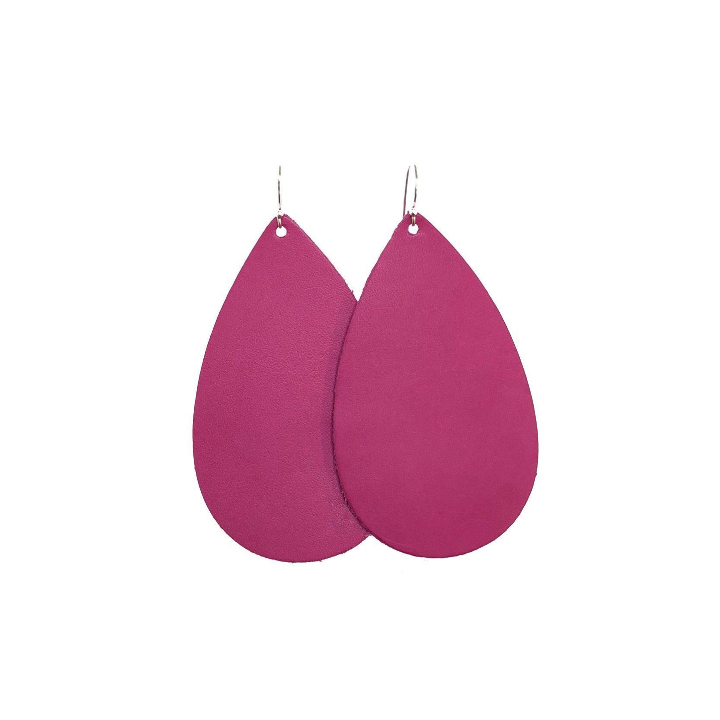 Hue & Hyde, Accessories - Jewelry,  Fuschia Leather Earrings
