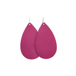 Hue & Hyde, Accessories - Jewelry,  Fuschia Leather Earrings