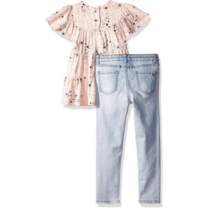 Jessica Simpson, Baby Girl Apparel - Outfit Sets,  Jessica Simpson Peach Constellation Girls Set