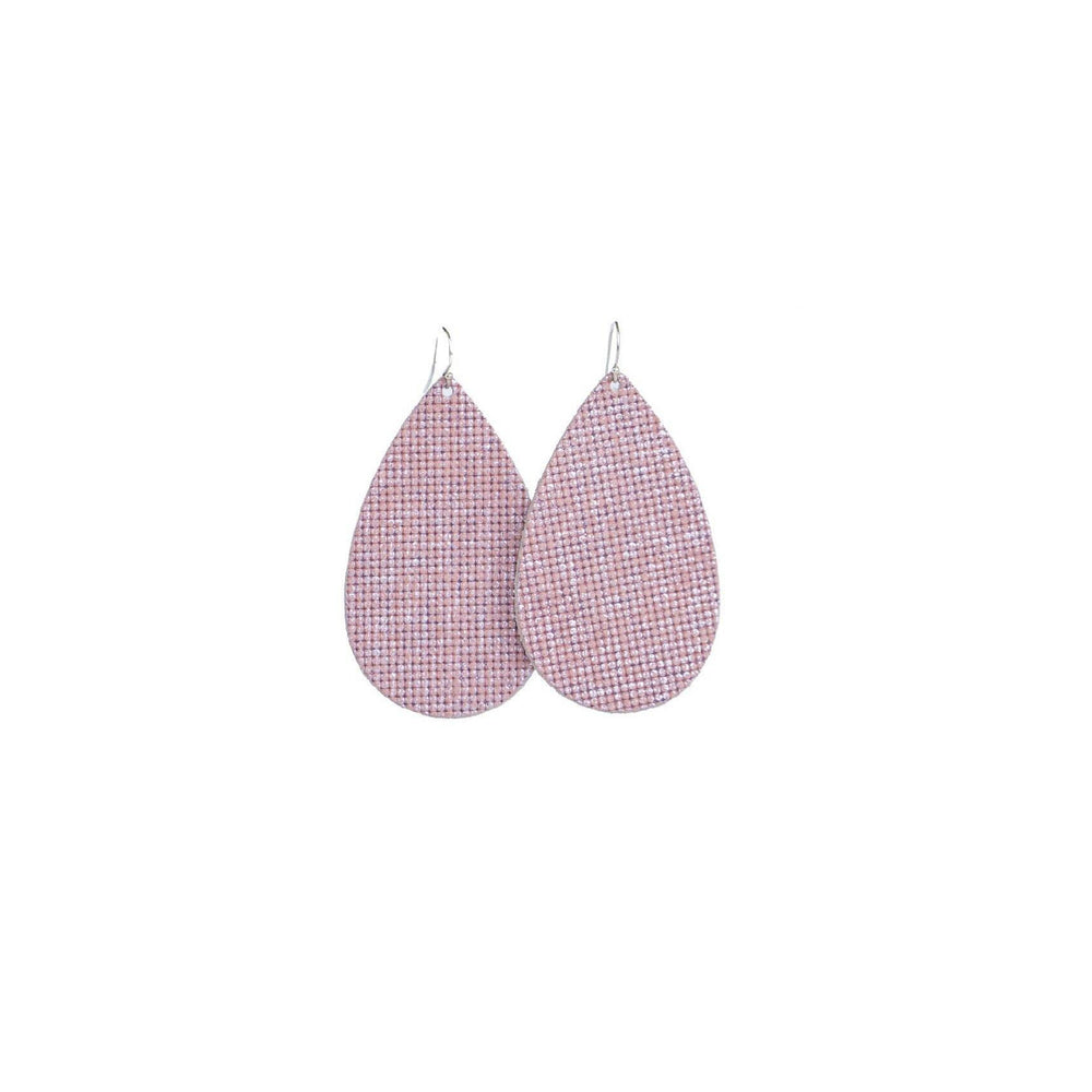 Hue & Hyde, Accessories - Jewelry,  Pretty in Pink Leather Earrings