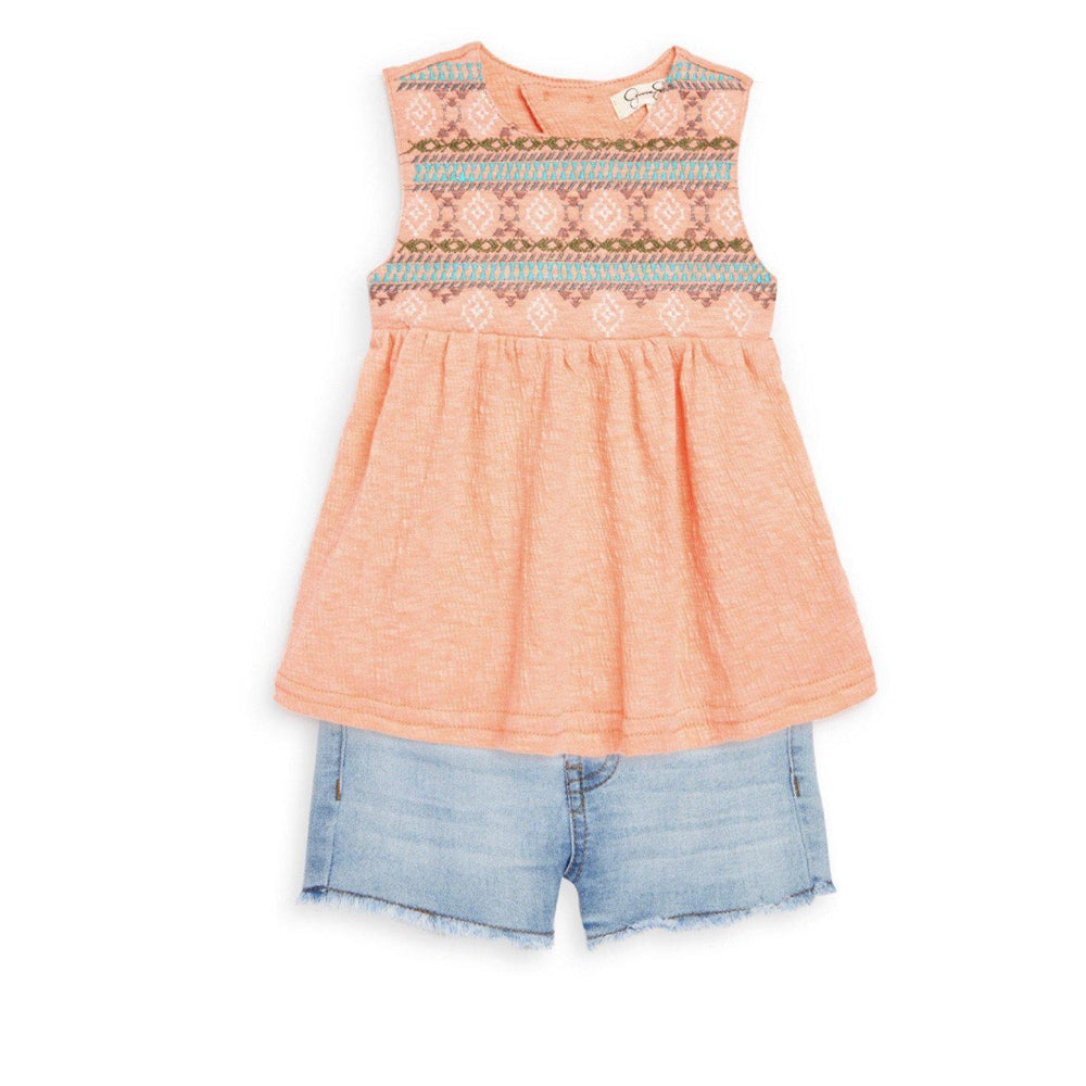 Jessica Simpson, Baby Girl Apparel - Outfit Sets,  Jessica Simpson Papaya Punch Short Set