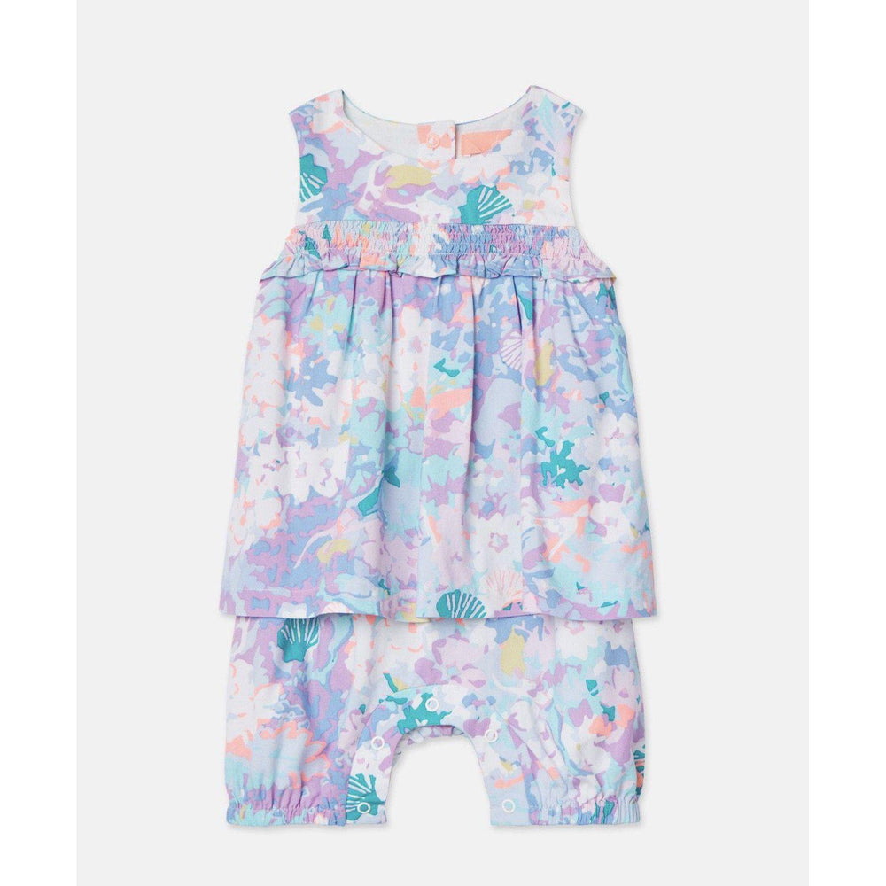 Joules, Baby Girl Apparel - One-Pieces,  Joules Uma Blue Mermaid Ditsy Babygrow Romper