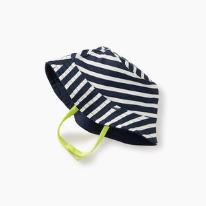 Tea Collection, Accessories - Hats,  Indigo Striped Reversible Sun Hat