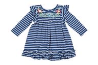 Mimi & Maggie, Girl - Dresses,  Mimi & Maggie - Indigo Stripe Dress Set (with Leggings)