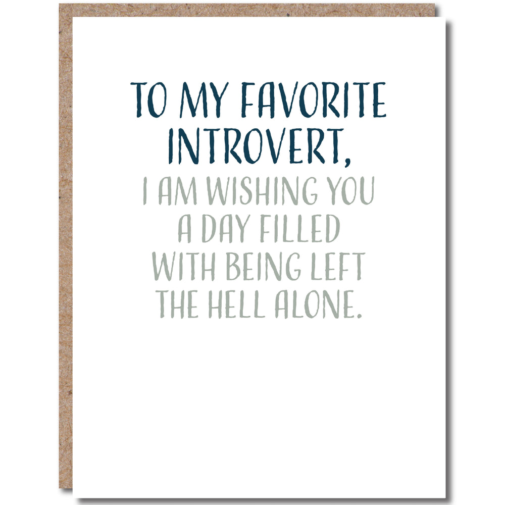 Introvert Birthday Greeting Card - Eden Lifestyle
