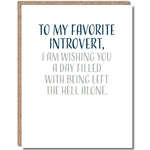 Introvert Birthday Greeting Card - Eden Lifestyle