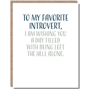 Introvert Birthday Greeting Card - Eden Lifestyle