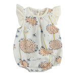Miki Miette, Baby Girl Apparel - Rompers,  Isidora Coral Blossom Romper