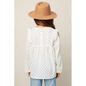 Hayden LA, Girl - Shirts & Tops,  Ivory Bell Sleeve