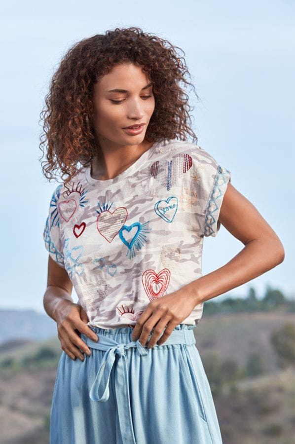 Johnny Was AMOUR RELAXED TEE - Eden Lifestyle