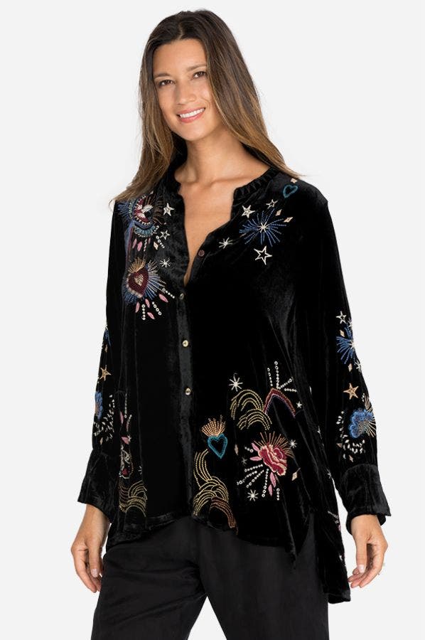 Johnny Was VICTORIA VELVET VOYAGER TUNIC - Eden Lifestyle