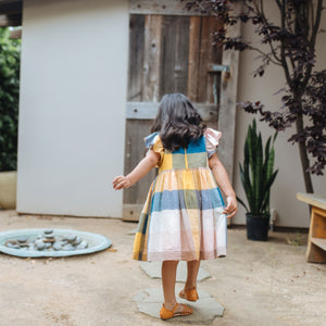 Pink Chicken, Girl - Dresses,  Pink Chicken Jennifer Dress Multi Gingham