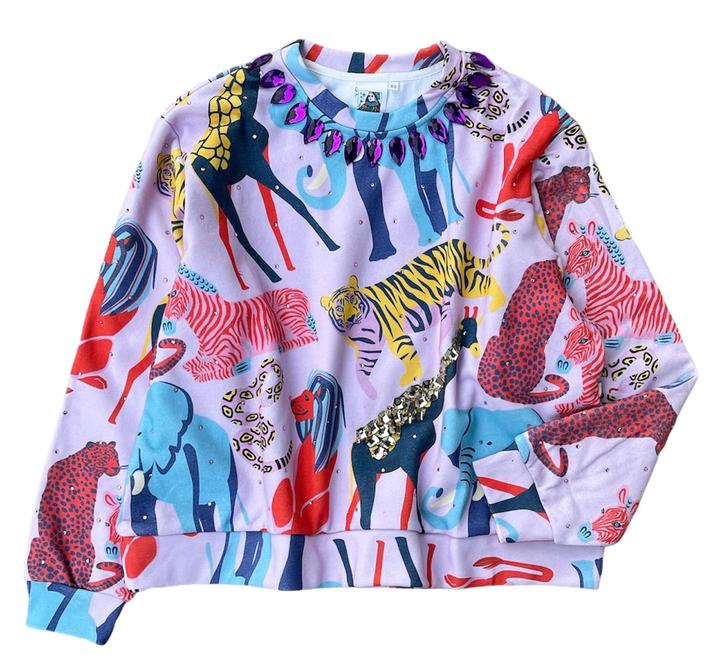 Jeweled Jungle Sweatshirt - Eden Lifestyle