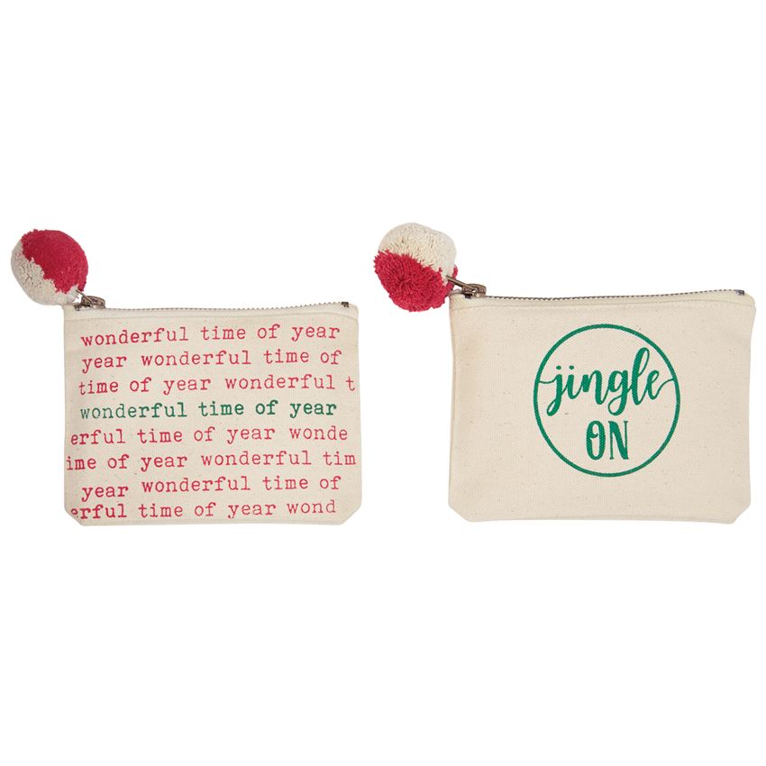 Mud Pie, Home - Decorations,  Mud Pie - Holiday Pom Pouch