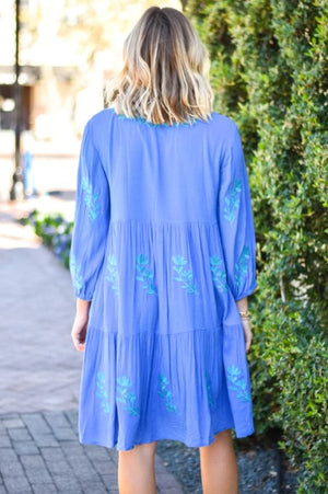 J. Marie The Madeline Dress - Blue - Eden Lifestyle