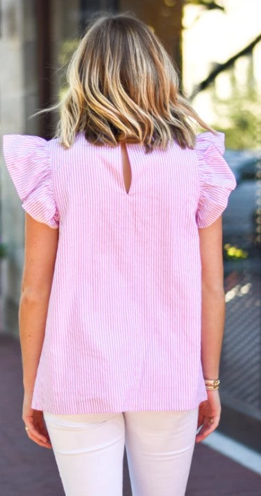 J. Marie The Naomi Top - Mauve Stripe - Eden Lifestyle