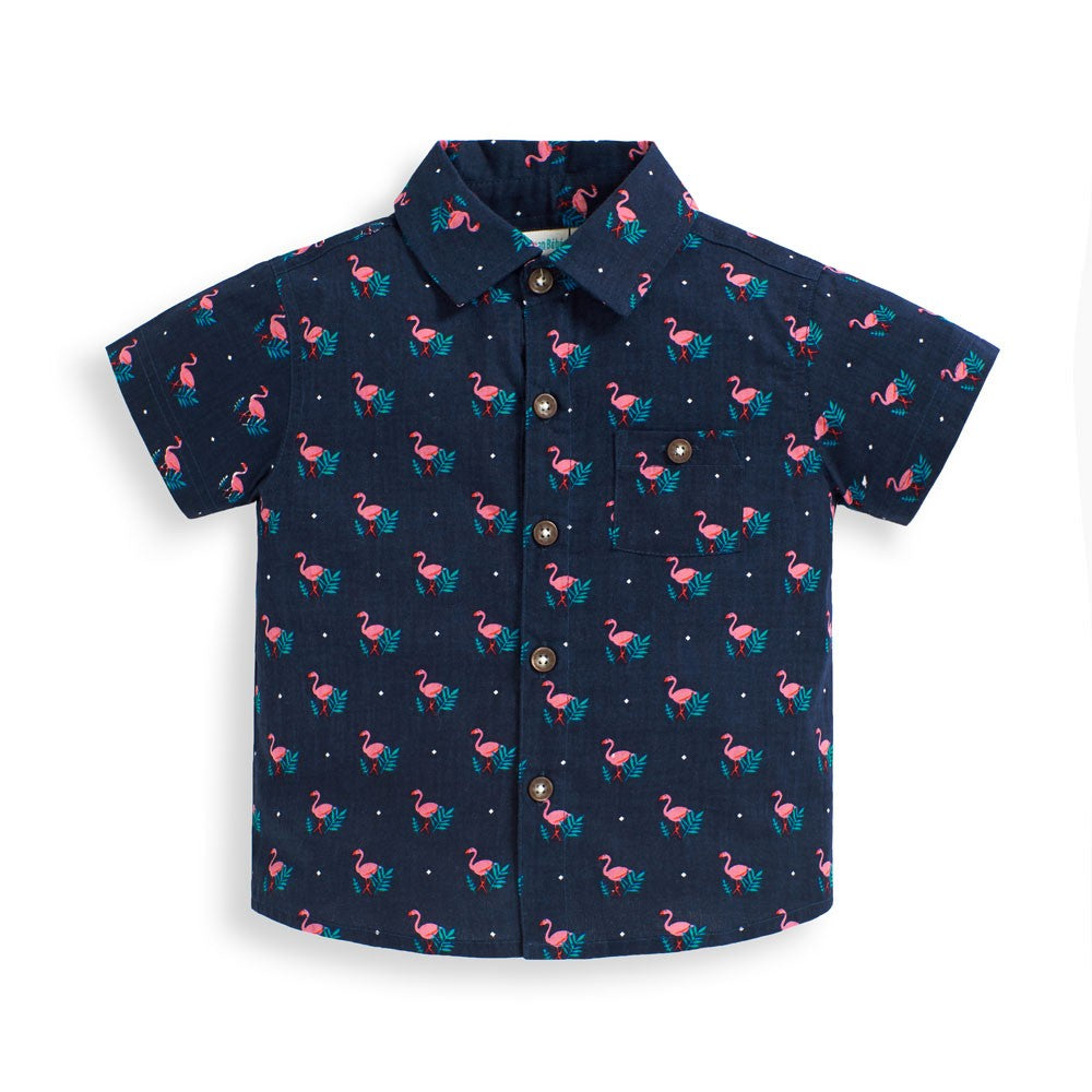 Jojo Maman Bebe, Baby Boy Apparel - Shirts & Tops,  Jojo Maman Bebe Flamingo Print Shirt