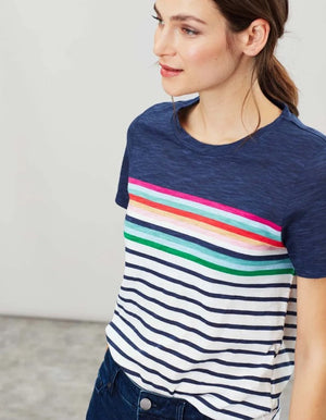 Joules, Women - Tees,  Joules - Carley T-Shirt - Blue Border Stripe