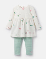 Joules, Baby Girl Apparel - Outfit Sets,  Joules Christina Cream Farm Yard Dress and Legging Set