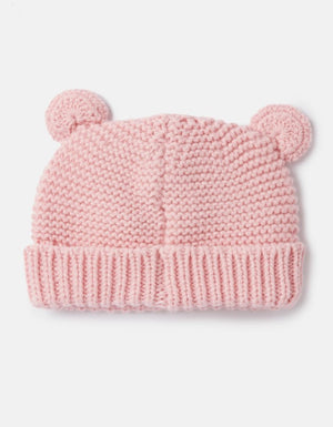 Joules, Accessories - Hats,  Joules Chummy Knitted Character Hat - Pale Pink Mouse