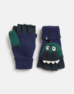 Joules, Accessories - Gloves & Mittens,  Joules Chummy Navy Green Dino Converter Gloves