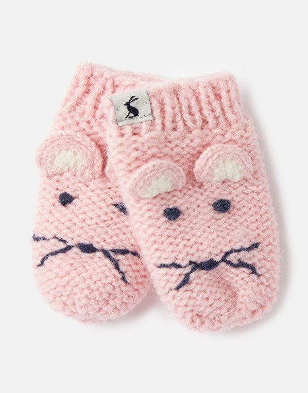 Joules, Accessories - Gloves & Mittens,  Joules Chummy Pale Pink Mouse Mittens