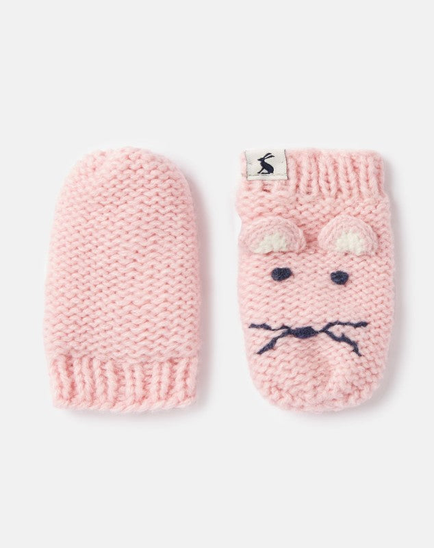 Joules, Accessories - Gloves & Mittens,  Joules Chummy Pale Pink Mouse Mittens