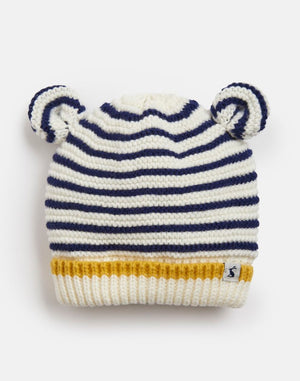 Joules, Accessories - Gloves & Mittens,  Joules Cute Cream Navy Stripe Hat and Mitten Set